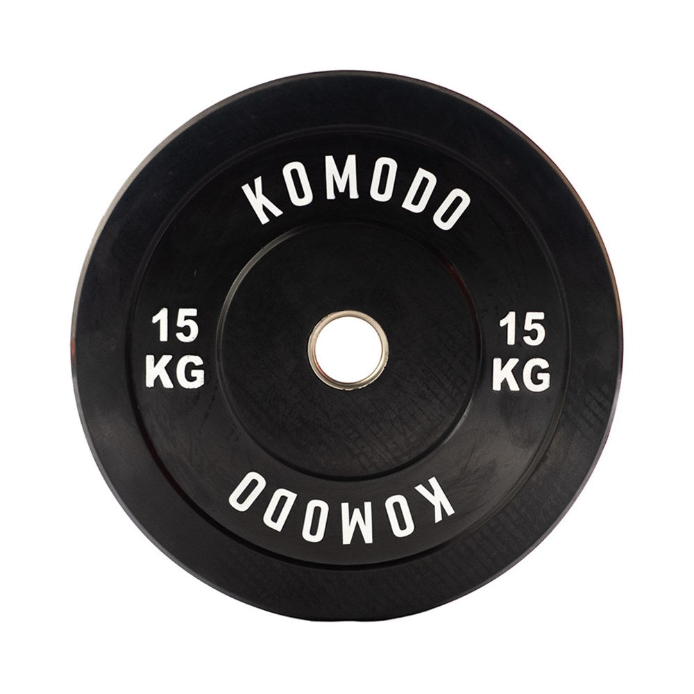 Black Rubber Bumper Plate 15kg
